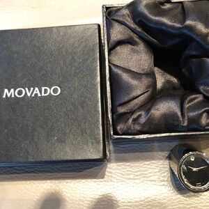 Movado Mini stainless steel desk clock